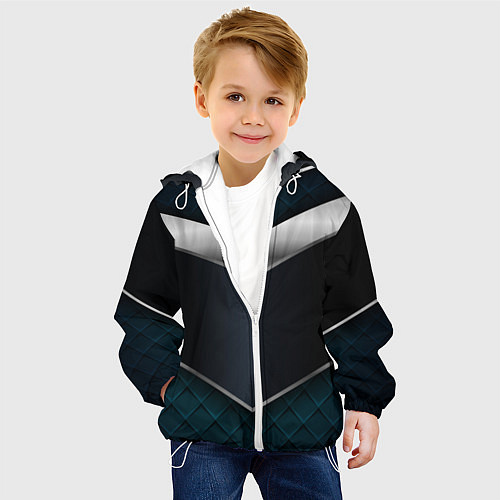 Детская куртка 3D dark metal / 3D-Белый – фото 4