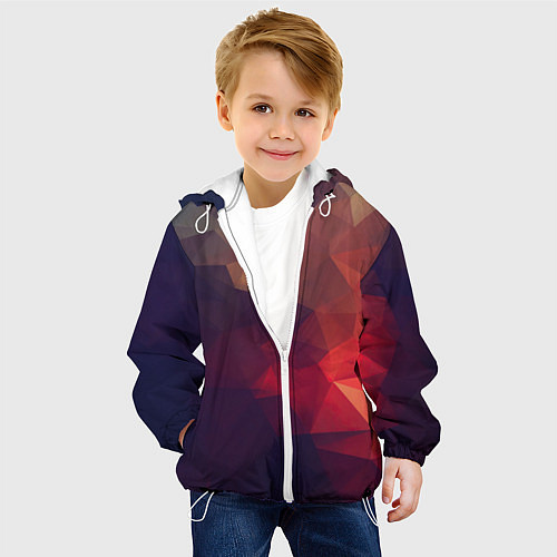 Детская куртка Лавовый вектор / 3D-Белый – фото 4