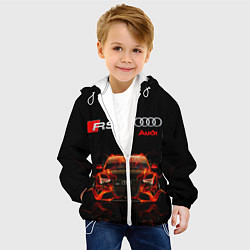 Куртка с капюшоном детская AUDI RS 5 FIRE АУДИ РС 5, цвет: 3D-белый — фото 2