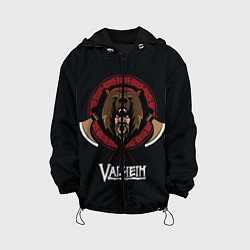 Куртка с капюшоном детская Valheim Viking Bear, цвет: 3D-черный