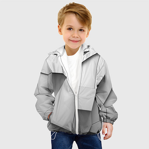 Детская куртка Слом плитки / 3D-Белый – фото 4