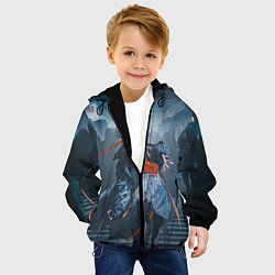 Куртка с капюшоном детская Rolua Noa in night city, цвет: 3D-черный — фото 2