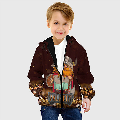 Детская куртка Valheim мультяшный викинг / 3D-Черный – фото 4