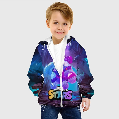 Детская куртка Сквик Squeak Brawl Stars / 3D-Белый – фото 4