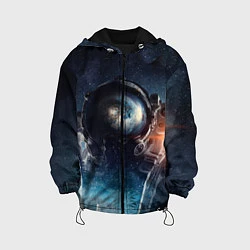 Куртка с капюшоном детская Космонавт, цвет: 3D-черный