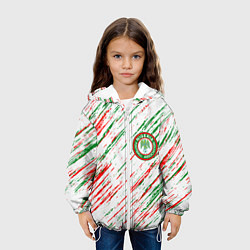 Куртка с капюшоном детская Сборная Нигерии, цвет: 3D-белый — фото 2