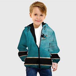 Куртка с капюшоном детская San Jose Sharks, цвет: 3D-черный — фото 2