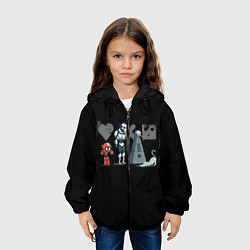 Куртка с капюшоном детская Любовь, Смерть & Роботы, цвет: 3D-черный — фото 2