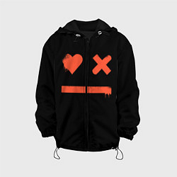 Куртка с капюшоном детская Smile Love Death and Robots, цвет: 3D-черный