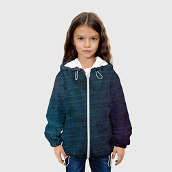 Куртка с капюшоном детская Texture Blue Ripples, цвет: 3D-белый — фото 2