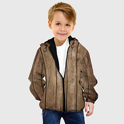 Куртка с капюшоном детская Texture Wood, цвет: 3D-черный — фото 2