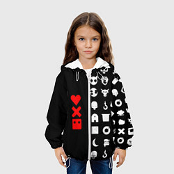 Куртка с капюшоном детская Любовь, смерть и роботы, цвет: 3D-белый — фото 2