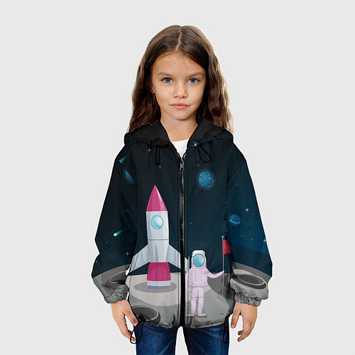 Детская куртка Астронавт покоряет космос / 3D-Черный – фото 3