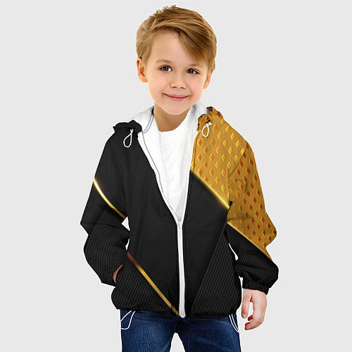 Детская куртка 3D BLACK & GOLD / 3D-Белый – фото 4