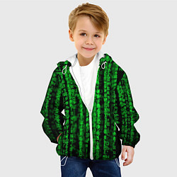 Куртка с капюшоном детская Программная ошибка Баг 3D, цвет: 3D-белый — фото 2