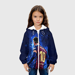 Куртка с капюшоном детская Leo Messi Лео Месси 10, цвет: 3D-белый — фото 2