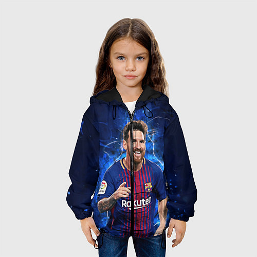 Детская куртка Лионель Месси Барселона 10 / 3D-Черный – фото 3