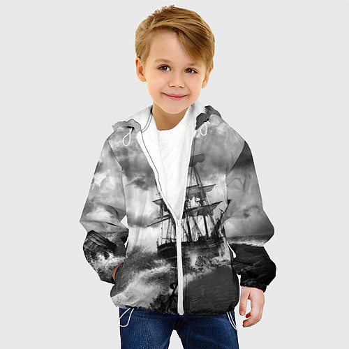 Детская куртка Парусник / 3D-Белый – фото 4