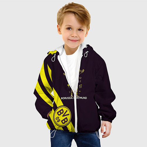 Детская куртка Холанд Боруссия / 3D-Белый – фото 4