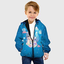 Куртка с капюшоном детская Русалочка, цвет: 3D-черный — фото 2