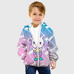 Куртка с капюшоном детская Котик-рыбка-единорог, цвет: 3D-белый — фото 2