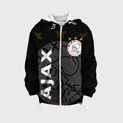 Куртка с капюшоном детская FC AJAX AMSTERDAM ФК АЯКС, цвет: 3D-белый