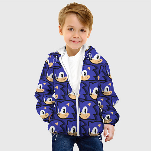 Детская куртка Sonic pattern / 3D-Белый – фото 4