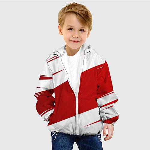 Детская куртка Ломкие линии / 3D-Белый – фото 4