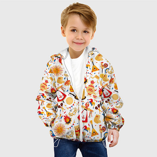 Детская куртка Славянская символика / 3D-Белый – фото 4