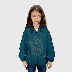 Куртка с капюшоном детская КОСМИЧЕСКИЙ ПЕЙЗАЖ ЗЕМЛЯ, цвет: 3D-черный — фото 2