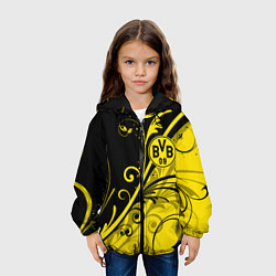 Куртка с капюшоном детская ФК БОРУССИЯ FC BORUSSIA, цвет: 3D-черный — фото 2