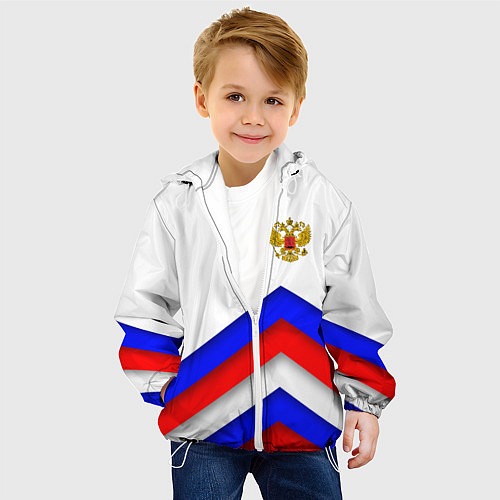 Детская куртка РОССИЯ ФОРМА АБСТРАКТНЫЙ / 3D-Белый – фото 4
