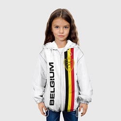 Куртка с капюшоном детская СБОРНАЯ БЕЛЬГИИ, цвет: 3D-белый — фото 2