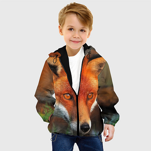 Детская куртка Лисица охотница / 3D-Черный – фото 4