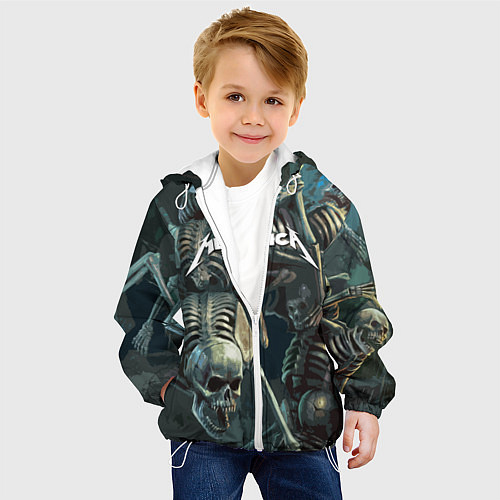 Детская куртка Metallica Metal Skull / 3D-Белый – фото 4