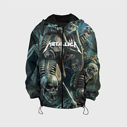 Куртка с капюшоном детская Metallica Metal Skull, цвет: 3D-черный