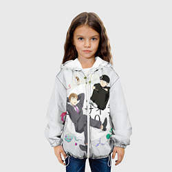 Куртка с капюшоном детская Моб и учитель Рейген Аратака, цвет: 3D-белый — фото 2