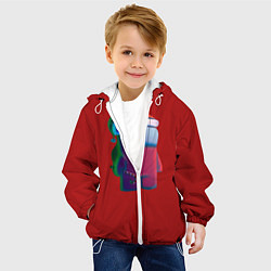 Куртка с капюшоном детская Among us, цвет: 3D-белый — фото 2