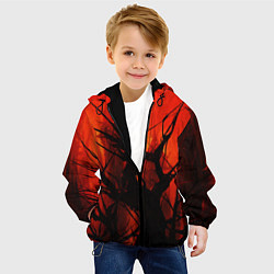Куртка с капюшоном детская ДРЕВО ХАОС 3D, цвет: 3D-черный — фото 2