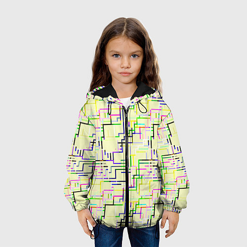 Детская куртка Geometric Color / 3D-Черный – фото 3