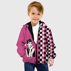Куртка с капюшоном детская Энди Уорхолл Одри Хебберн, цвет: 3D-черный — фото 2