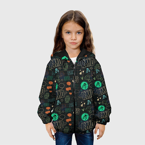 Детская куртка Граффити / 3D-Черный – фото 3