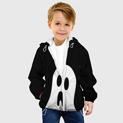 Куртка с капюшоном детская Привидение, цвет: 3D-белый — фото 2