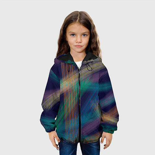 Детская куртка Разноцветная / 3D-Черный – фото 3