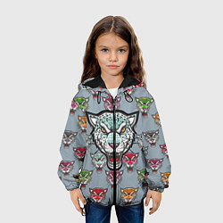 Куртка с капюшоном детская Леопард, цвет: 3D-черный — фото 2