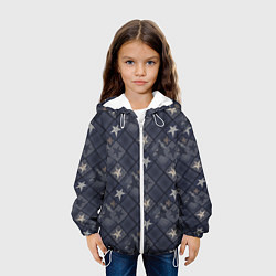 Куртка с капюшоном детская Модное лоскутное шитье, цвет: 3D-белый — фото 2
