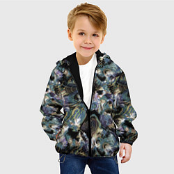 Куртка с капюшоном детская Узор для рыбака, цвет: 3D-черный — фото 2