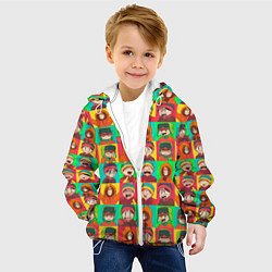 Куртка с капюшоном детская Аниме Южный парк, цвет: 3D-белый — фото 2