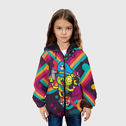 Куртка с капюшоном детская Crazy Bomberman, цвет: 3D-черный — фото 2