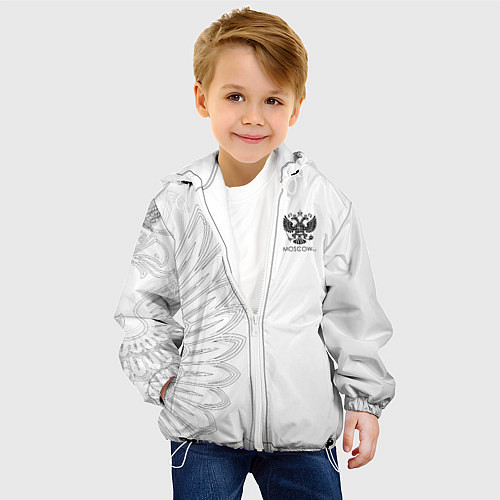 Детская куртка Russia MSKSide - Colorless / 3D-Белый – фото 4